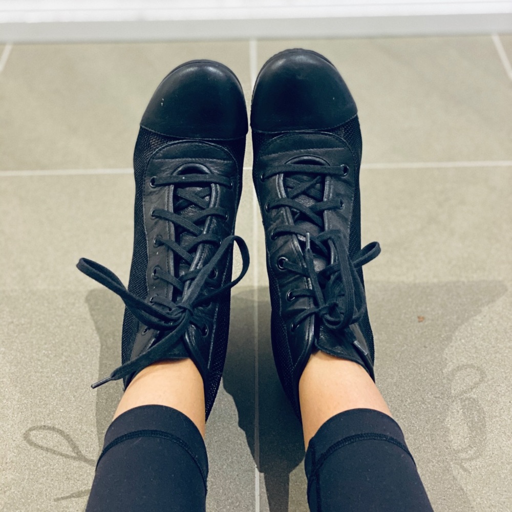 Black Mesh Sneaker Booties
